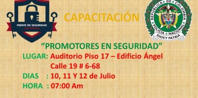 Inician capacitaciones para "Promotores en Seguridad"