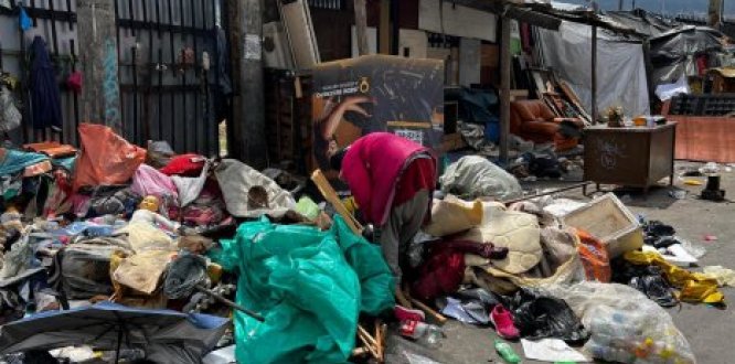 Se desmantelaron 55 estructuras no convencionales en el barrio San Bernardo. 