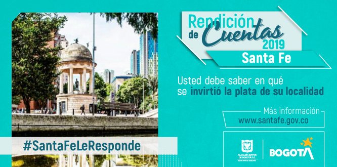 Proceso de rendición de cuentas 2019 en Alcaldía local de Santa Fe Proceso de rendición de cuentas 2019 en Alcaldía local de Santa Fe