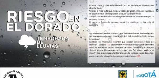 Distrito ofrece recomendaciones para habitantes de cerros orientales Recomendaciones temporada de lluvias